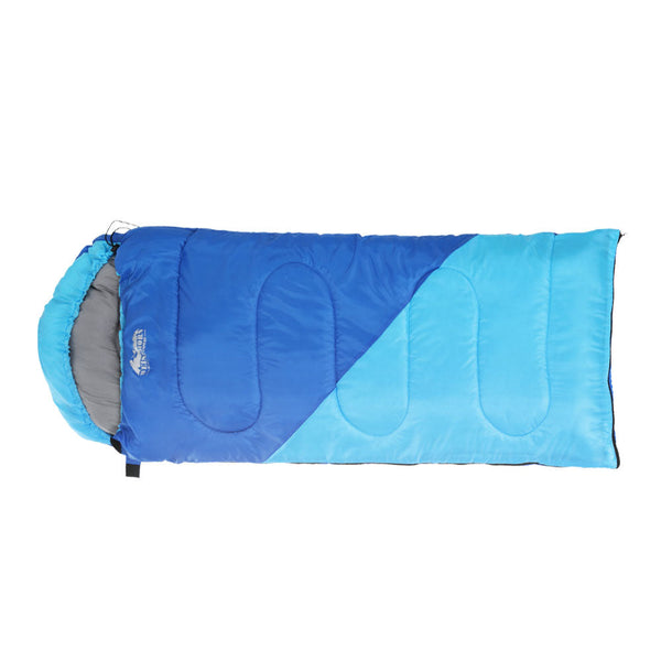 Weisshorn Sleeping Bag Bags Kids 172cm Camping Hiking Thermal Blue Weisshorn