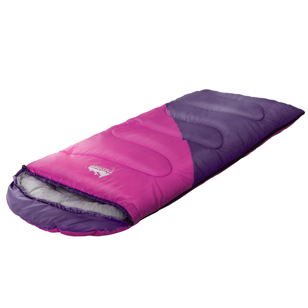 Weisshorn Sleeping Bag Bags Kid 172cm Camping Hiking Thermal Pink Weisshorn