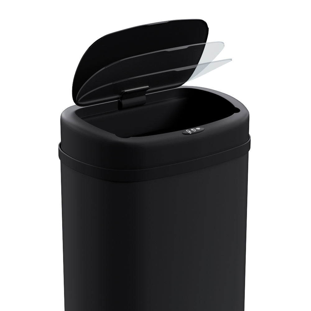 Devanti Sensor Bin 50L Motion Rubbish Trash Can Auto Touch Free Kitchen Black Devanti