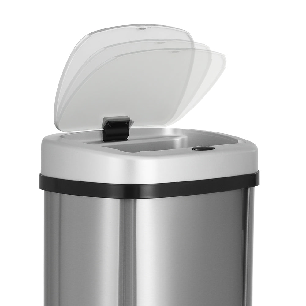 Devanti Sensor Bin Motion Rubbish Stainless Trash Can Automatic Touch Free Bins Devanti