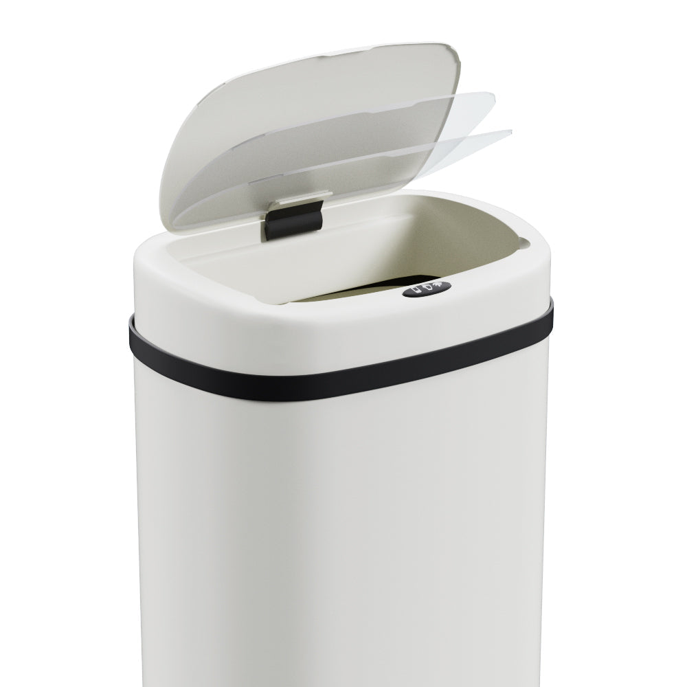 Devanti Sensor Bin Motion Rubbish Trash Can Automatic Touch Free Kitchen White Devanti