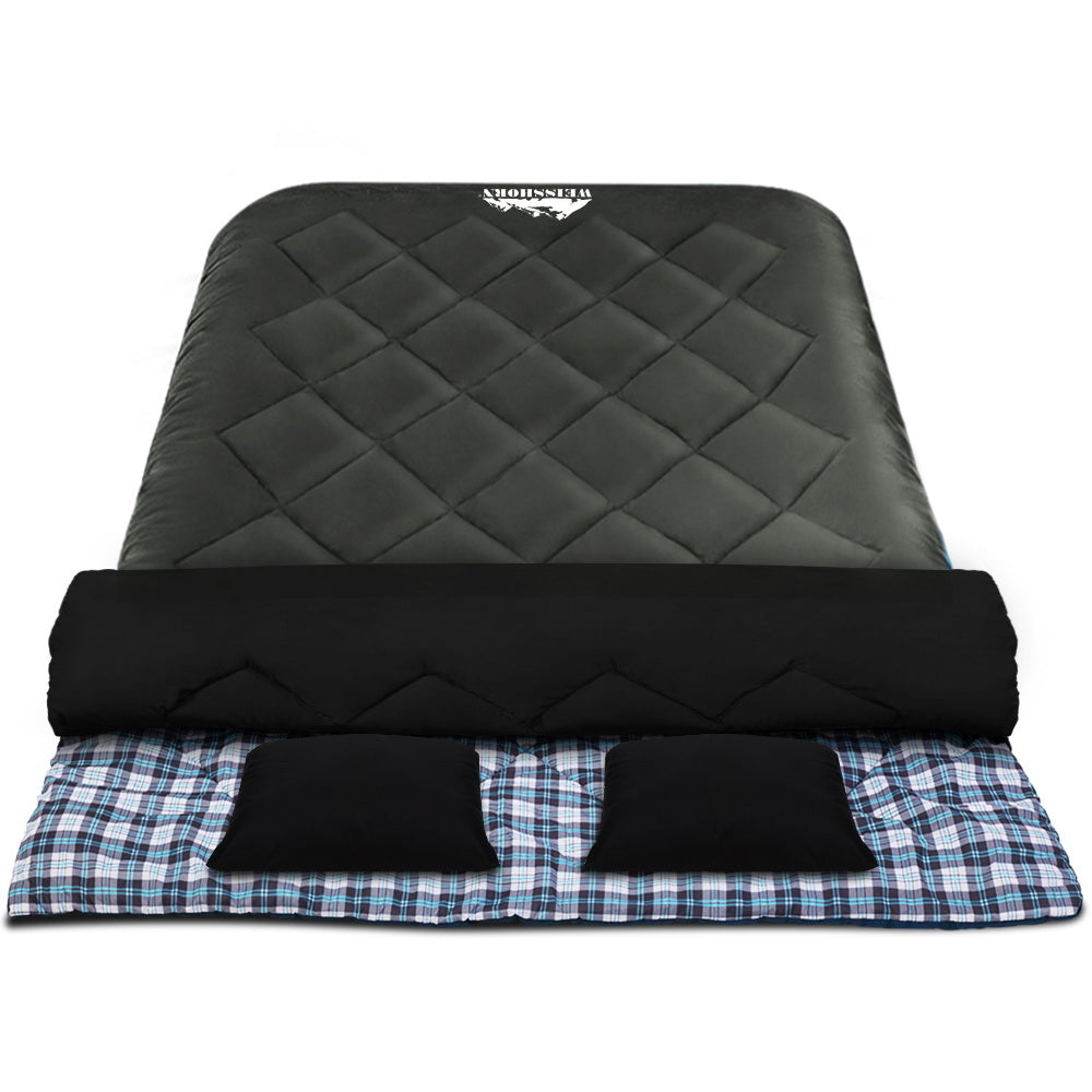 Weisshorn Sleeping Bag Camping Hiking Tent Outdoor Comfort 5 Degree Grey Weisshorn