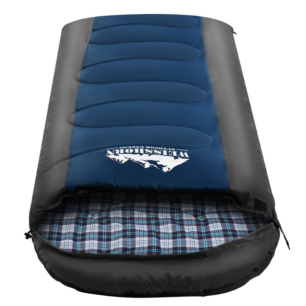 Weisshorn Sleeping Bag Bags Single Camping Hiking -20°C to 10°C Tent Winter Thermal Navy freeshipping - Awezingly