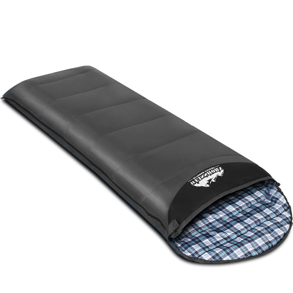 Weisshorn Sleeping Bag Single Camping Hiking Winter Thermal Grey freeshipping - Awezingly