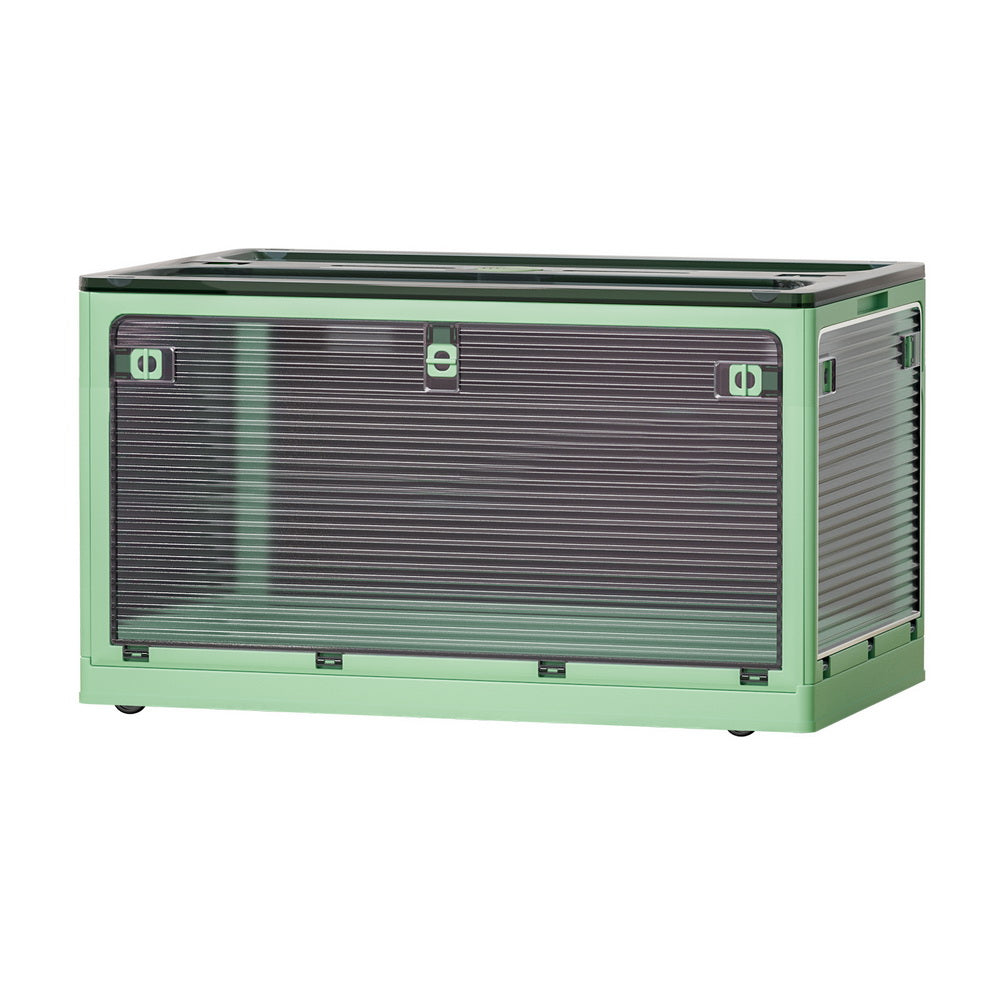 Artiss Storage Container Foldable Stackable Large 5 Sides Open Transparent 140L Artiss