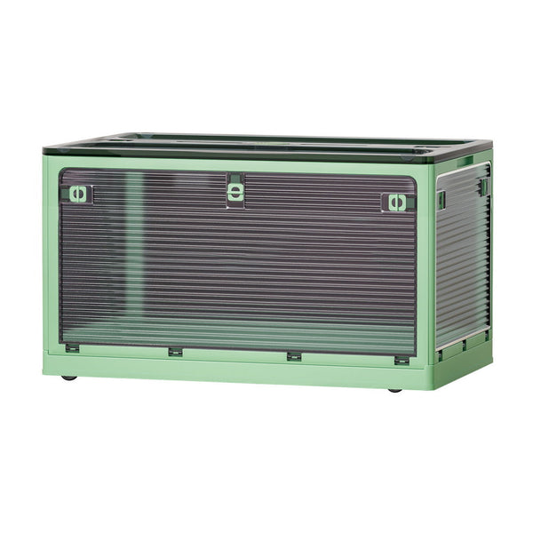 Artiss Storage Container Foldable Stackable Large 5 Sides Open Transparent 140L Artiss