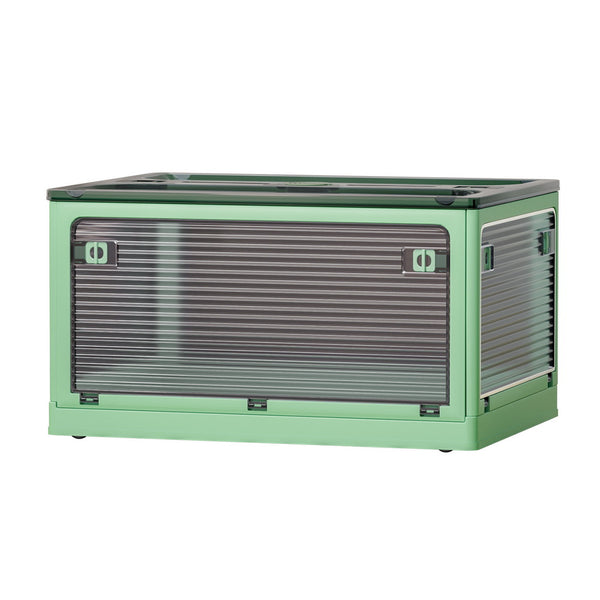 Artiss Storage Container Foldable Stackable Large 5 Sides Open Transparent 82L Artiss