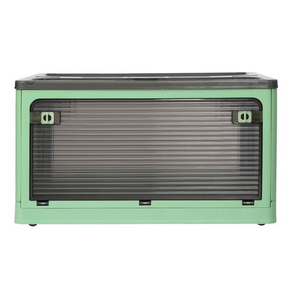 Artiss Storage Container Foldable Stackable Large 5 Sides Open Transparent 82L Artiss