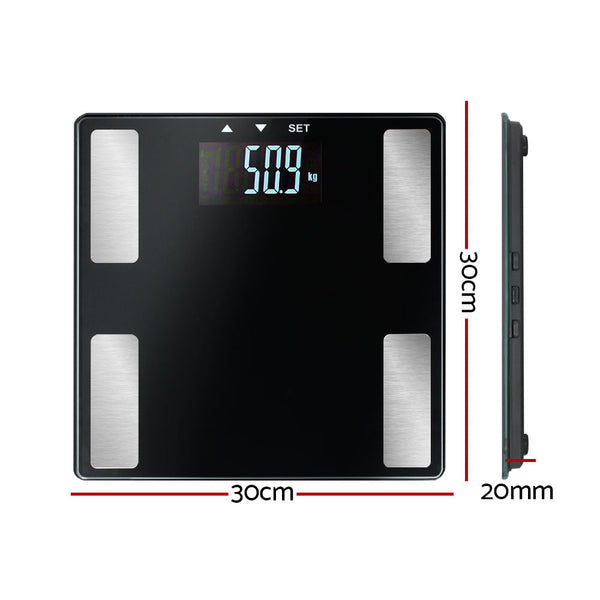 Electronic Digital Bathroom Scales Body Fat Scale Bluetooth Weight 180KG Everfit