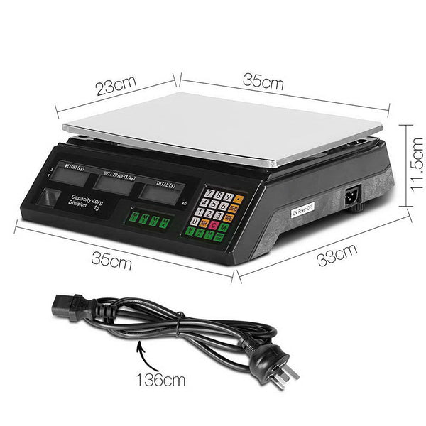 eMAJIN Scales Digital Kitchen 40KG Weighing Scales Shop Market LCD Does not apply