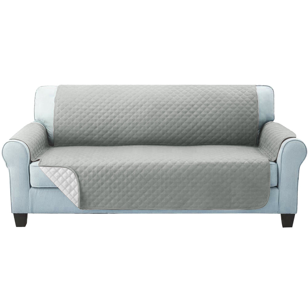 Artiss Sofa Cover Quilted Couch Covers Lounge Protector Slipcovers 3 Seater Grey Artiss