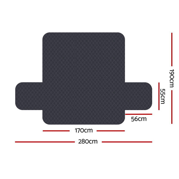 Artiss Sofa Cover Quilted Couch Covers 100% Water Resistant 3 Seater Dark Grey Artiss