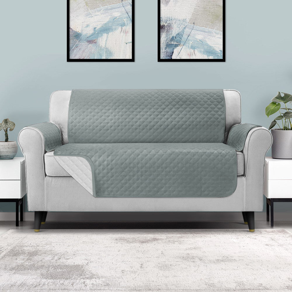 Artiss Sofa Cover Quilted Couch Covers 100% Water Resistant 3 Seater Grey Artiss