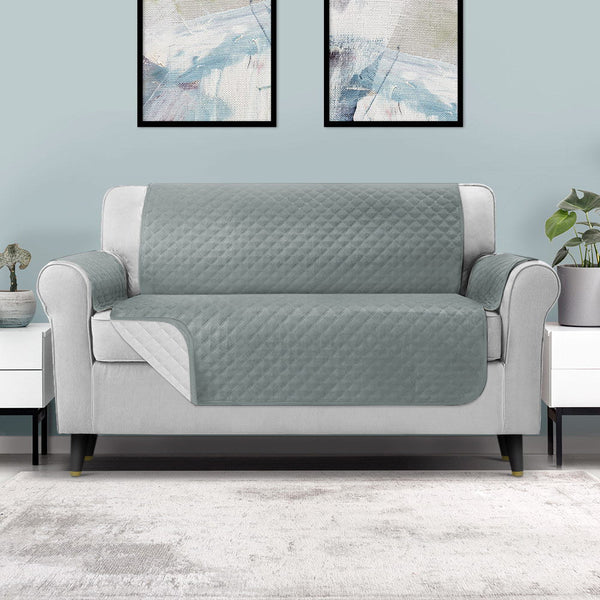 Artiss Sofa Cover Quilted Couch Covers 100% Water Resistant 3 Seater Grey Artiss