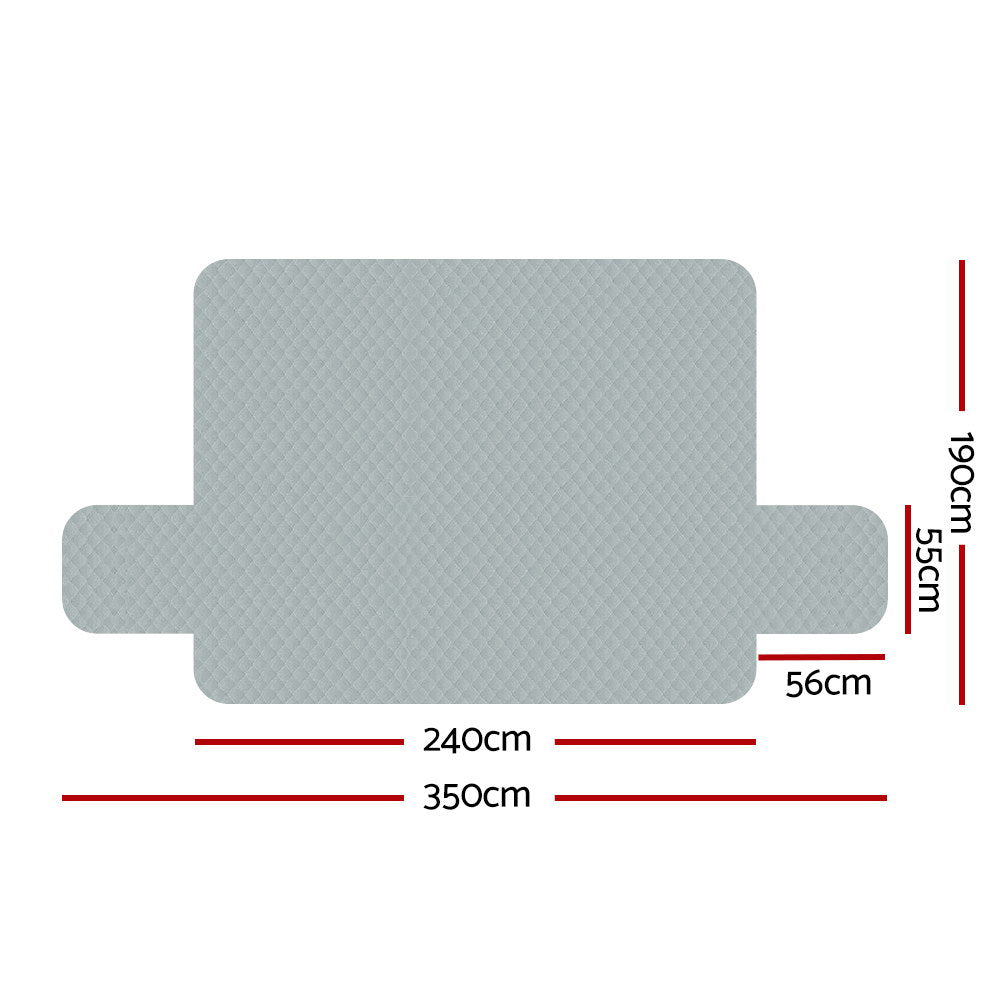 Artiss Sofa Cover Quilted Couch Covers 100% Water Resistant 4 Seater Grey Artiss