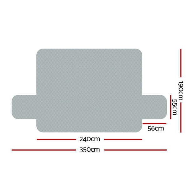 Artiss Sofa Cover Quilted Couch Covers 100% Water Resistant 4 Seater Grey Artiss