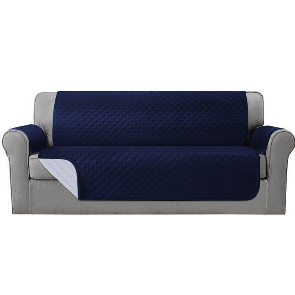 Artiss Sofa Cover Quilted Couch Covers 100% Water Resistant 4 Seater Navy Artiss