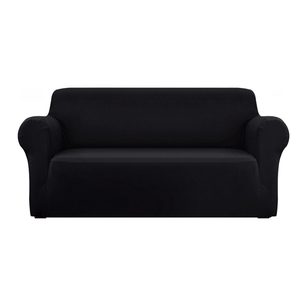 Artiss Sofa Cover Elastic Stretchable Couch Covers Black 3 Seater Artiss