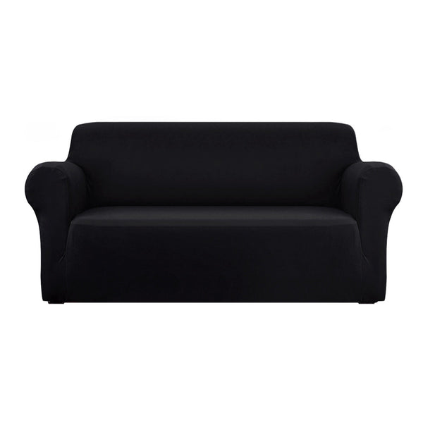 Artiss Sofa Cover Elastic Stretchable Couch Covers Black 3 Seater Artiss