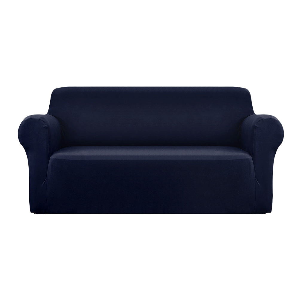 Artiss Sofa Cover Elastic Stretchable Couch Covers Navy 3 Seater Artiss
