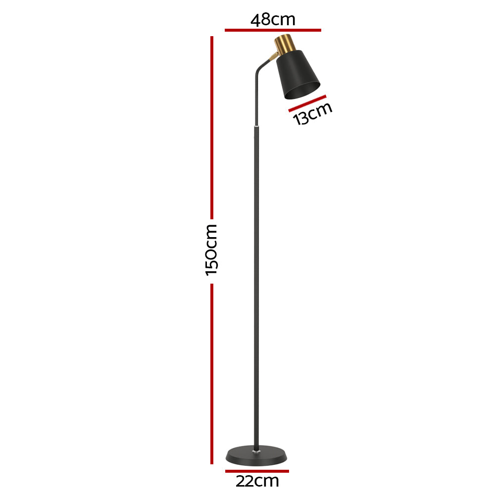 Artiss Floor Lamp Modern Light Stand LED Home Room Office Reading Black Artiss