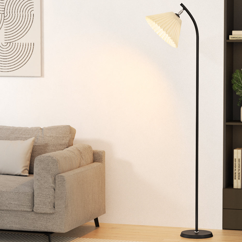 Artiss Floor Lamp Modern Light Stand LED Home Room Office Black White Shade Artiss