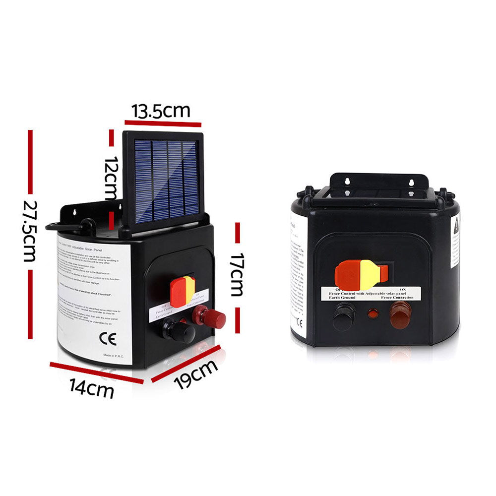 Giantz 3km Solar Electric Fence Charger Energiser Giantz