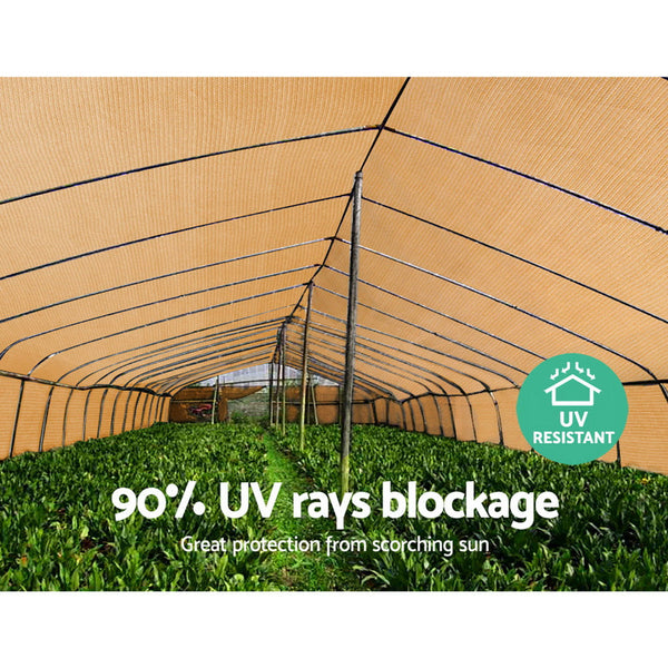 Instahut 1.83 x 10m Shade Sail Cloth - Beige Does not apply