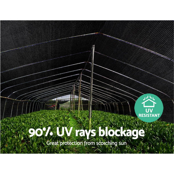 Instahut 1.83 x 10m Shade Sail Cloth - Black Does not apply