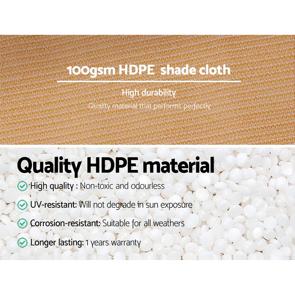 Instahut 1.83 x 20m Shade Sail Cloth - Beige Does not apply