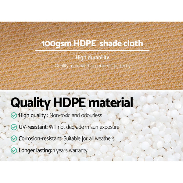 Instahut 1.83 x 20m Shade Sail Cloth - Beige Does not apply