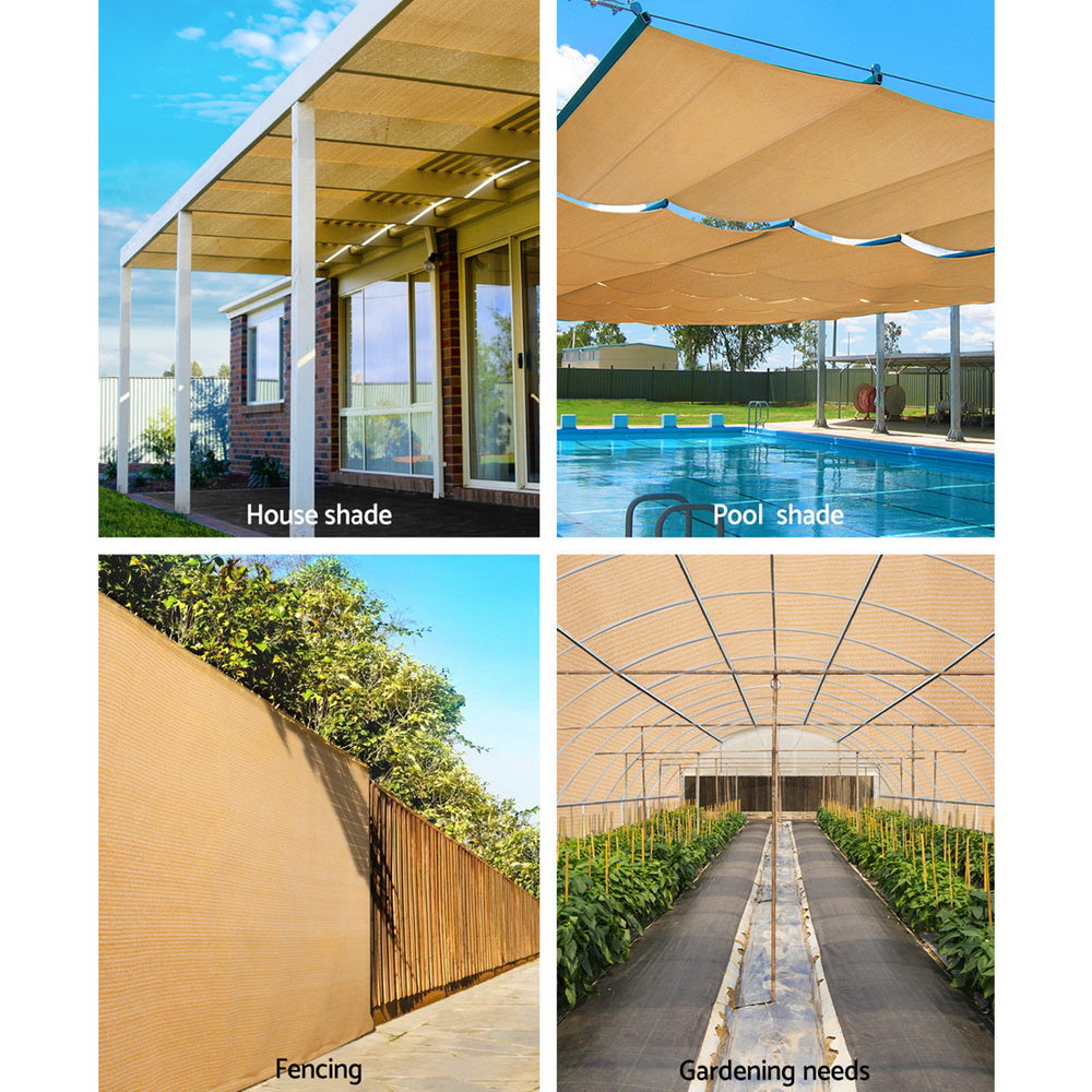 Instahut 1.83 x 20m Shade Sail Cloth - Beige Instahut