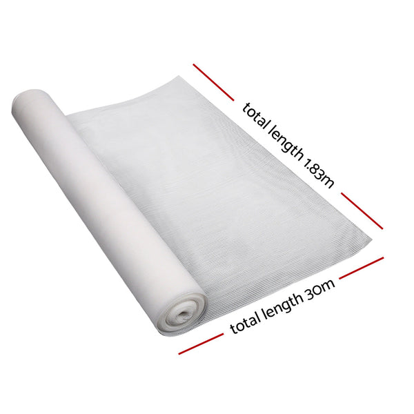 Instahut 50%UV Shade Cloth Shadecloth Sail Garden Mesh Roll Outdoor 1.83x30m Instahut