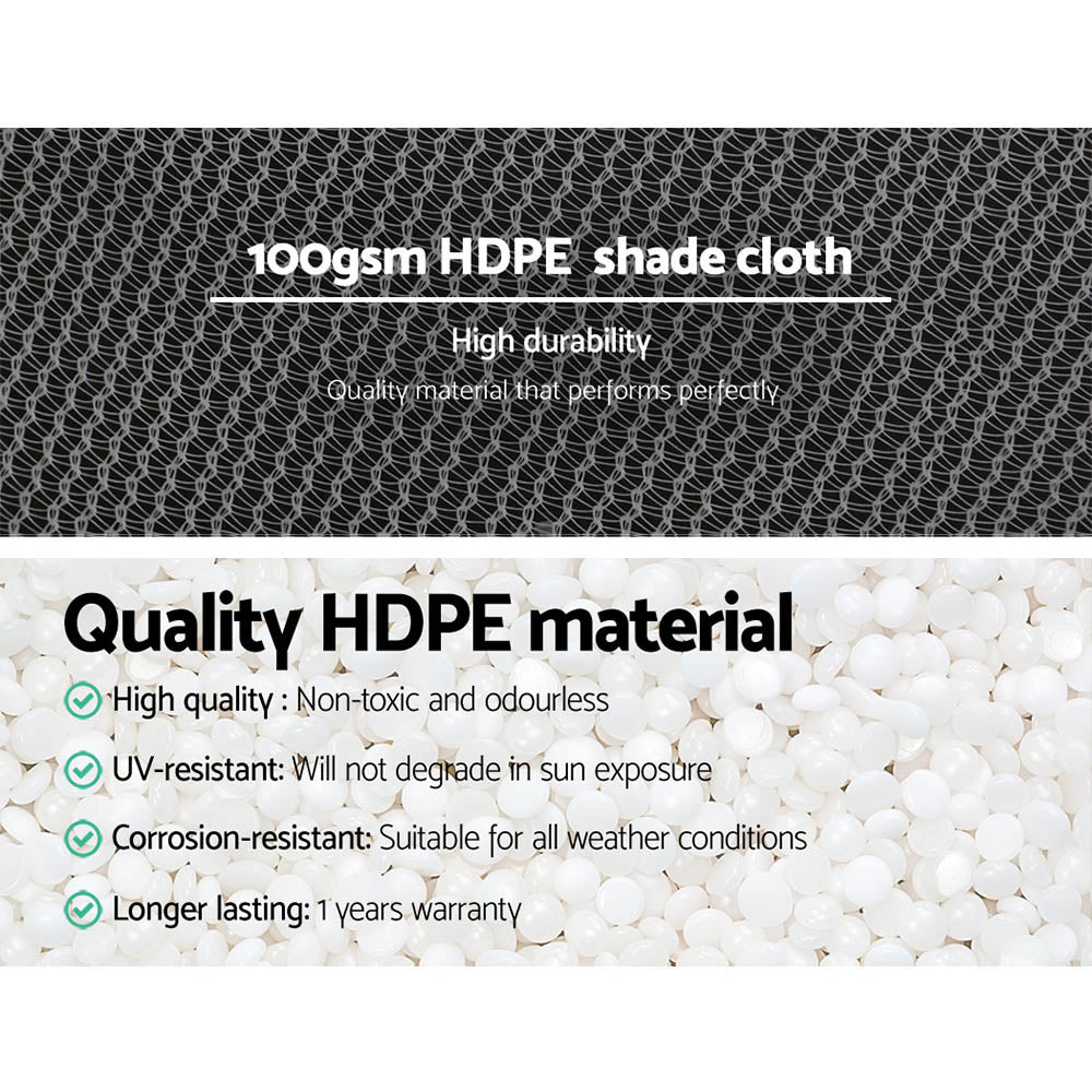 Instahut 50%UV Shade Cloth Shadecloth Sail Garden Mesh Roll Outdoor 1.83x30m Instahut