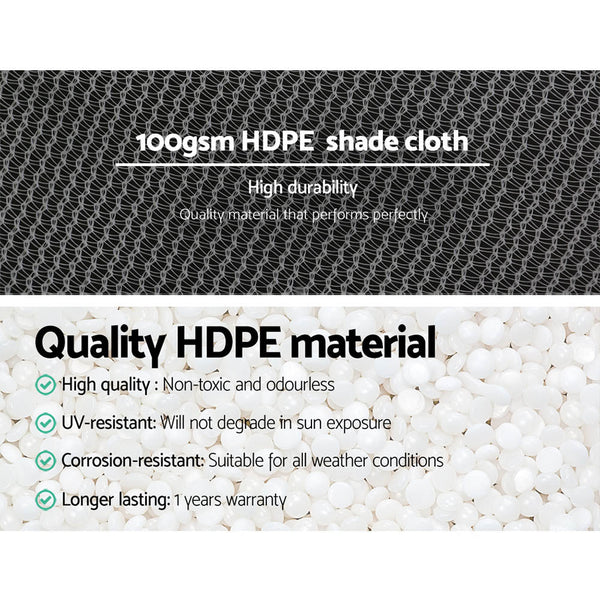 Instahut 50%UV Shade Cloth Shadecloth Sail Garden Mesh Roll Outdoor 1.83x30m Instahut