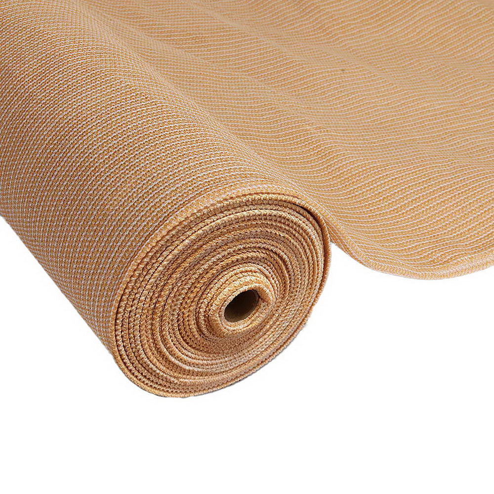 Instahut 70%UV Sun Shade Cloth Shadecloth Sail Roll Mesh Outdoor 1.83x50m Beige Instahut