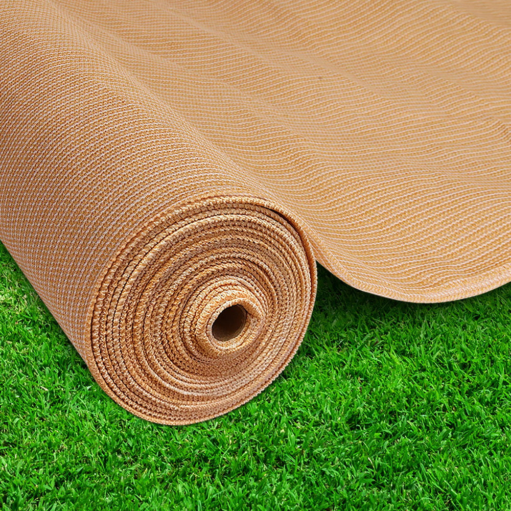 Instahut 70%UV Sun Shade Cloth Shadecloth Sail Roll Mesh Outdoor 1.83x50m Beige Instahut