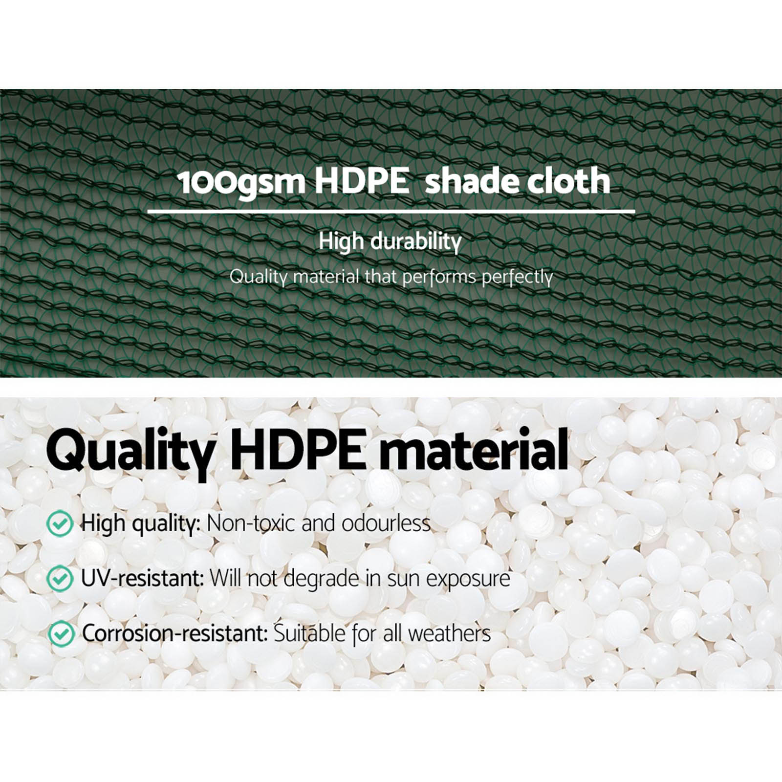 Instahut 3.66x30m 50% UV Shade Cloth Shadecloth Sail Garden Mesh Roll Outdoor Green Instahut