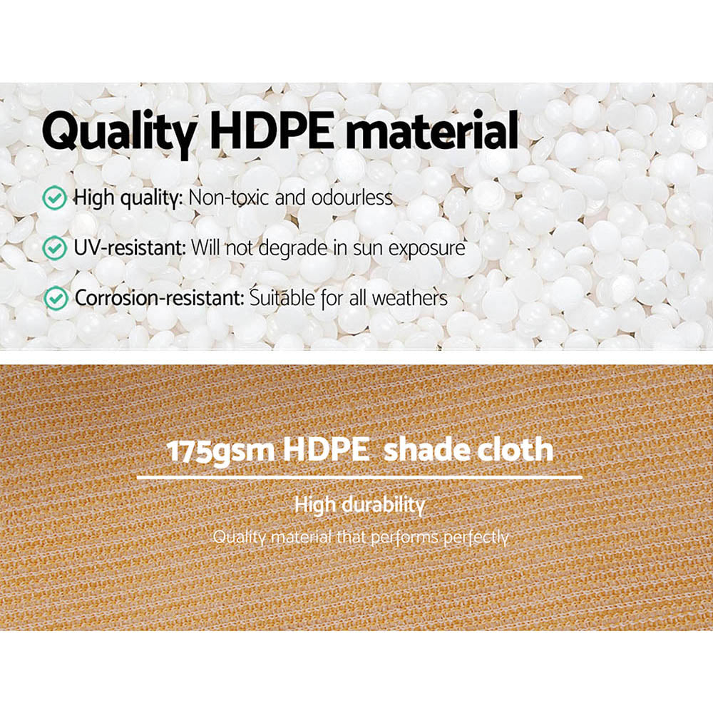 Instahut 70% UV Sun Shade Cloth Shadecloth Sail Roll Mesh Outdoor 3.66x30m Beige Instahut