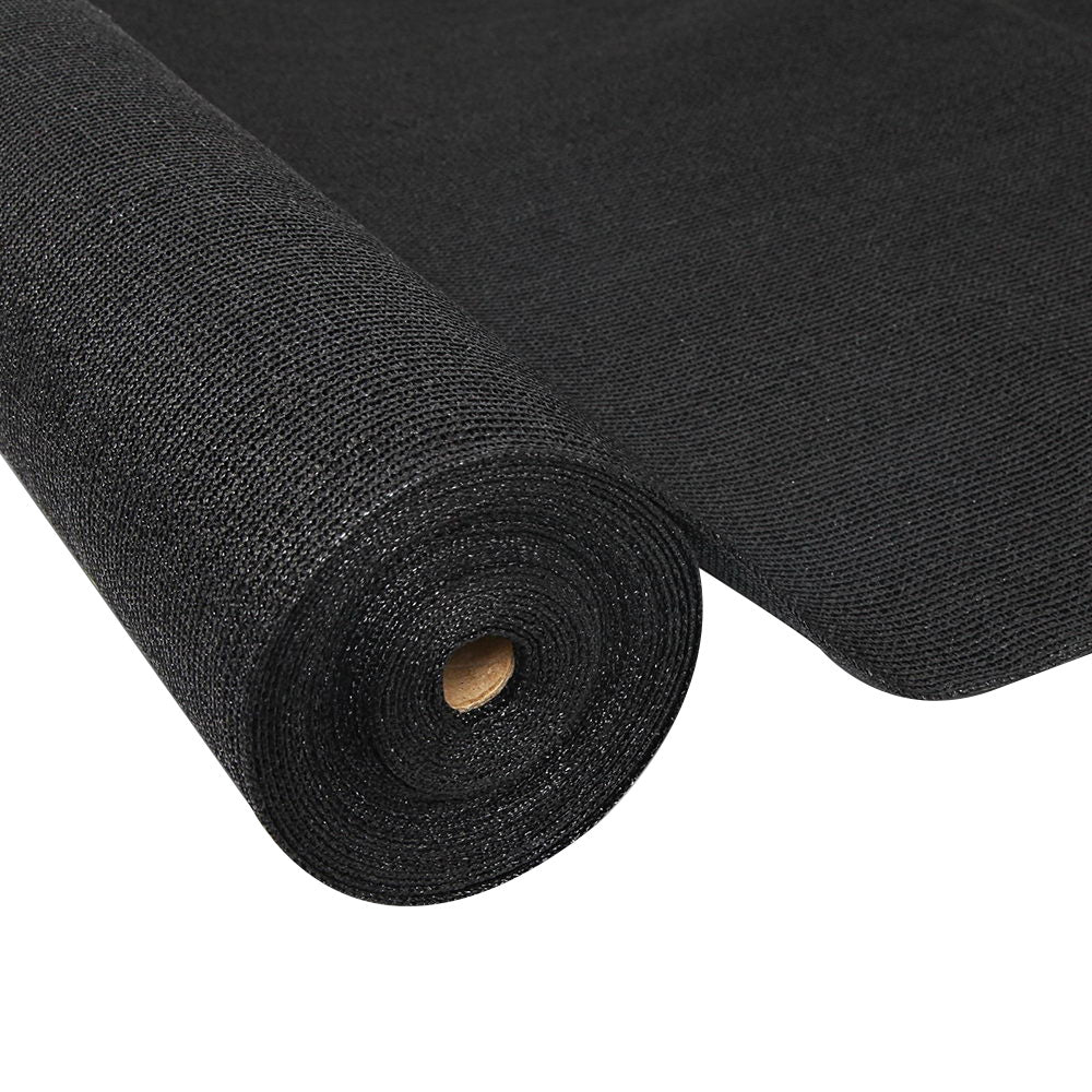 Instahut 70% UV Sun Shade Cloth Shadecloth Sail Roll Mesh Garden Outdoor 3.66x30m Black Instahut