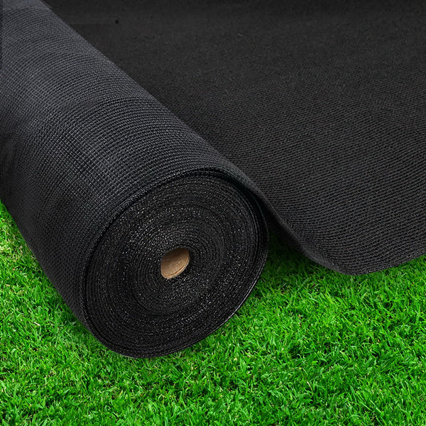 Instahut 3.66x30m 30% UV Shade Cloth Shadecloth Sail Garden Mesh Roll Outdoor Black Instahut