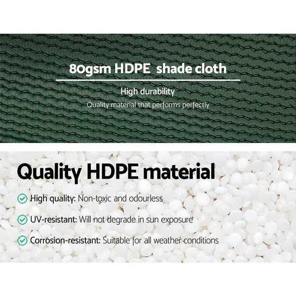 Instahut 3.66x30m 30% UV Shade Cloth Shadecloth Sail Garden Mesh Roll Outdoor Green Instahut