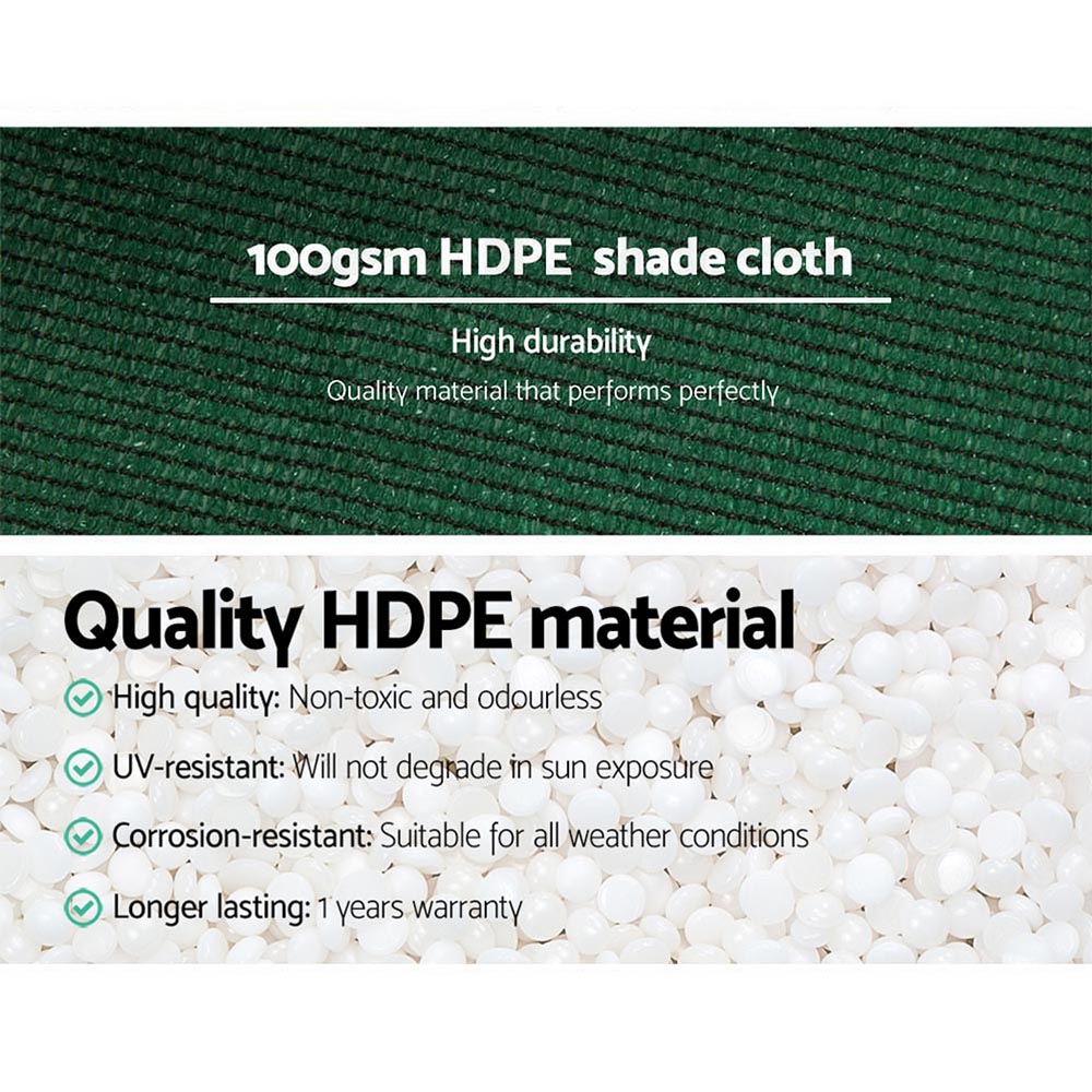 Instahut 50% Sun Shade Cloth Shadecloth Sail Roll Mesh Outdoor 100gsm 1.83x20m Instahut
