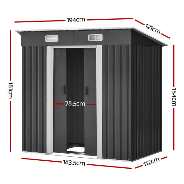 Giantz Garden Shed Outdoor Storage Sheds Tool Workshop 1.94x1.21M with Base freeshipping - Awezingly