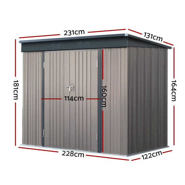 Giantz Garden Shed Sheds Outdoor Storage 2.31x1.31M Tool Workshop Shelter Giantz