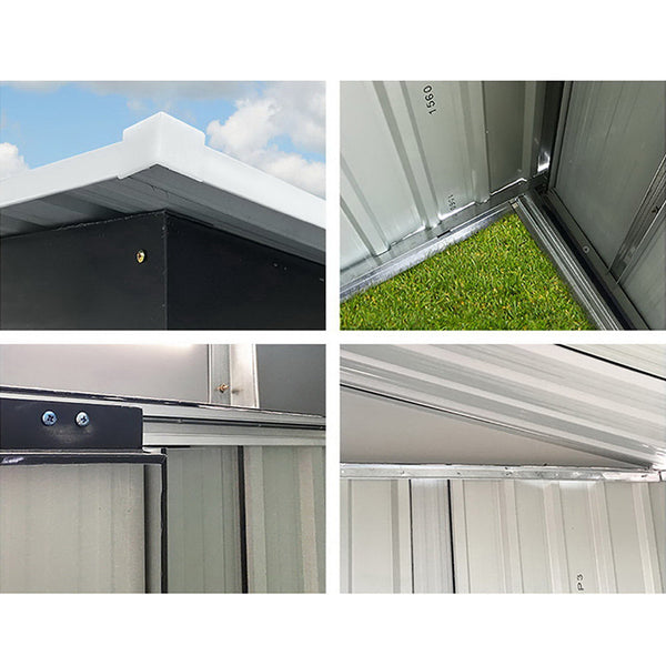 Giantz Garden Shed Outdoor Storage Sheds 1.96x1.32M Tool Workshop Metal Grey Giantz