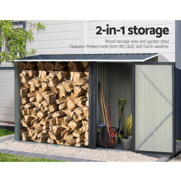 Giantz Garden Shed Sheds Outdoor Tool 2.49x1.04M Storage Workshop House Galvanised Steel Giantz