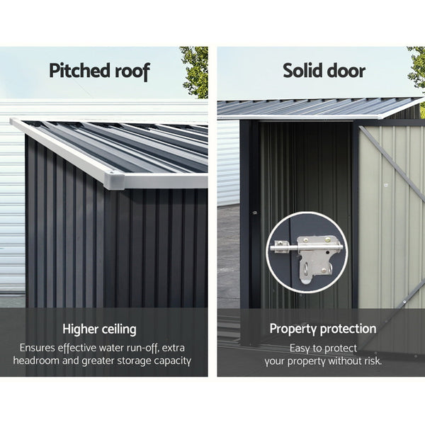 Giantz Garden Shed Sheds Outdoor Tool 2.49x1.04M Storage Workshop House Galvanised Steel Giantz