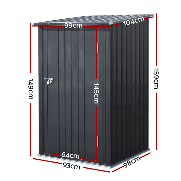Giantz Garden Shed Sheds Outdoor Tool 0.99x1.04M Storage Workshop House Galvanised Steel Giantz
