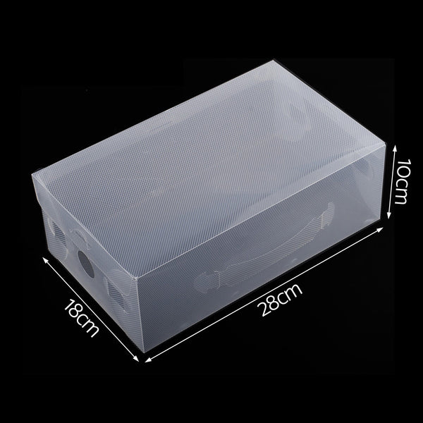 40pcs Clear Shoe Storage Box Transparent Foldable Stackable Boxes Organize Home freeshipping - Awezingly